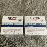 2X Eucerin REDNESS RELIEF sensitive Skincare 1.7oz Night Cream NEW Sealed