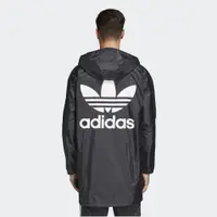 在飛比找蝦皮購物優惠-鹿晗 ADIDAS 愛迪達 長版大衣 風衣 黑色 防潑水 風