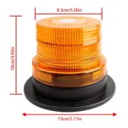 1Car Emergency Led Warning Light Amber Lamp Auto Magnetic Flashing Strobe Beacon