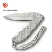 Victorinox Evoke Alox Folding Knife - Silver in Gift Box Single Hand Blade