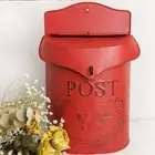 European Wall Mount Mailbox Keys Locking Mail Box Post Letter Decor