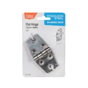 Taskmaster 75 x 38mm 316 Stainless Steel Flat Hinge - 2 Pack