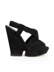 Black Suede Hortense Sandals