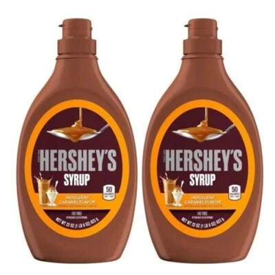 903161 2 x 623g BOTTLE OF HERSHEY'S HERSHEYS INDULGENT CARAMEL FLAVOUR SYRUP