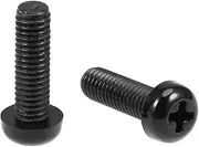 uxcell M6x20mm Threaded Nylon Phillips Cross Pan Head Machine Screws Bolts Black 50Pcs