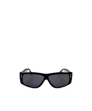 geometric frame sunglasses 61 black
