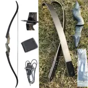 60" Archery Takedown Recurve Bow RH LH Laminated Limbs 30-50lbs Hunting Target
