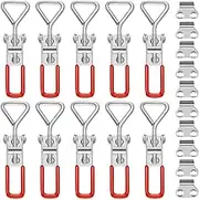 Zicojia 10 Piece Toggle Latch Clamp Silver Stainless Steel Quick Release Hand Tool Toggle Clamp