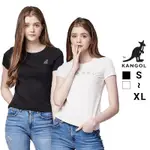 KANGOL 英國袋鼠 女版胸前字樣LOGO棉短T 純棉TEE 小標T 潮T 素T 男生T 女生T 情侶短T