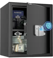 Safe Box, WASJOYE 1.36 Cu ft Biometric Fingerprint Cabinet Safe Box Fireproof...