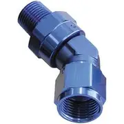 Aeroflow 45° NPT Swivel to Male AN Flare Adapter 1/2" to -12AN, AF919-12-08