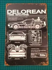 BA1H Tin Billboard DELOREAN Back to the Future How about the wall of your wor