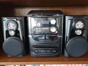 Hi-Fi stereo with radio, 3 CD changer, dual cassette and 3 speed turn table