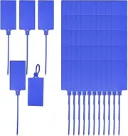 uxcell 60 Pcs Plastic Tags, Hanging Label Tags Blank Zip Ties Writable Waterproof Storage Key Signs for Labeling Shipping Marking Identification Inventory, 100x60mm, Dark Blue