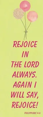 20 Christian Bookmarks REJOICE IN THE LORD Bible Scripture Verse Philippians 4:4