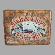 NEW Sealed Fish & Chips Poker Set w/ Cards in Deck Giving History & Fishing Tips