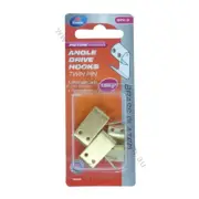 ZENITH Brass Plated Angle Drive Hook Twin Pin 15KG WIC4003