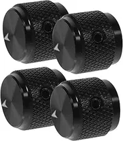 ERINGOGO 4pcs Aluminium Alloy Volume Control Knobs for Electric Guitars Durable Replacement Parts with Non Slip Texture Easy to Install Inner for Bass and Guitar Sound
