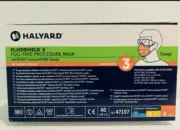 400 Halyard ASTM 47107 FluidShield Level 3 Orange Medical Grade Face Masks 40/Bx