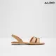 【ALDO】BALERA-簡約舒適一字帶平底涼鞋-女鞋(淺棕色)