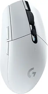 Logitech G305 Lightspeed Wireless Gaming Mouse, Hero 12K Sensor, 12,000 DPI, Lightweight, 6 Programmable Buttons, 250h Battery Life, On-Board Memory, PC/Mac - White