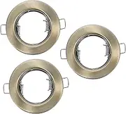 SEWACC 3pcs Recessed Lighting Trim Ring for Spotlights Elegant Metal Fixture Fittings User Friendly Installation Versatile Compatibility for Modern Interiors