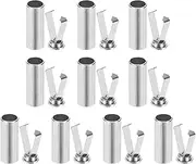 [uxcell] Shoe Lace Tips, 10 Pack Zinc Alloy Shoelace Head Cylindrical Tips Cords End Replacement for Shoestring Repairing Clothes Trouser String DIY, Silver