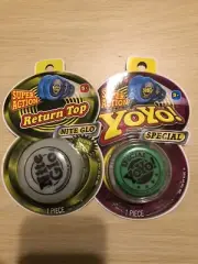 JaRu Super Action Yoyo! Classic Green Special & Nite Glow Return Top -Bundle Toy