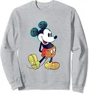 [Disney] Mickey And Friends Classic Patterns Mickey Pose Logo Sweatshirt