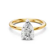Bevilles 2.00ct Pear Solitaire Laboratory Grown Diamond Ring in 18kt Yellow Gold