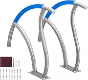 VEVOR Pool Handrail, 2 PCS 30x30 in Pool Railing, Stainless Steel with Base Plate for Indoor/Outdoor Pools,Swimming Pool Safety Railing for Decks,Rust-Proof Grab Bar w/Grip Cover&Accessories for Spas