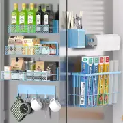 Magnetic Spice Rack for Refrigerator, 7 Pack Metal Magnetic Shelf, Moveable Magn