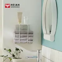 在飛比找PChome24h購物優惠-【平安伸銅】浴室毛巾收納架TTN-3