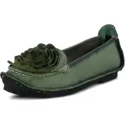 L'Artiste by Spring Step Womens Dezi Leather Slip On Shoe - Green, 36M NEW