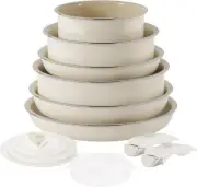 Ceramic Cookware Set - Kitchen Cookware Sets Detachable Handle Pots and Pans wit