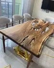 Clear Epoxy Table with Walnut – Handmade Resin River Coffee Table