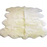 Glacier Wear Octo-Eight Pelt White Sheepskin Rug/Throw shp750