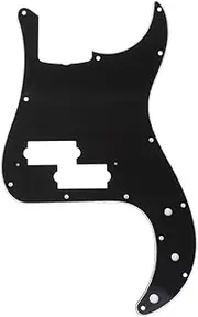 Musiclily Pro 13-Hole P Bass Pickguard for JPN Fender Japan 4-String Precision Bass, 3Ply Black