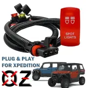 Spot Lights On/Off Red Rocker Switch Pulse Power Busbar Plug Harness XPEDITION