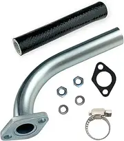 YAMAKATO Exhaust Pipe & Heat Shielded w/Carb Jet Kit for Predator 212cc 196cc 6.5hp Coleman Ct200u-ex Bt200x Honda Gx160 Gx200 Go Kart Engine Mini Bike Performance Parts