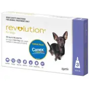 Revolution Purple for Extra Small Dogs 2.6-5kg Flea & Worming Treatment Spot On
