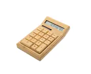 Eco-friendly Bamboo Electronic Calculator Counter Standard Function 12 Digits Solar & Battery Dual Powered for Home Office School Retail Store