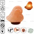 NEW HEART SHAPE ELECTRIC HIMALAYAN SALT TABLE LAMP PURIFY ROCK NATURAL IONISER