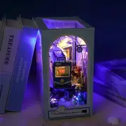 DIY Underwater World Book Nook - Mini Wooden Bookshelf Insert Dollhouse Bookend