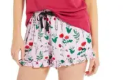 NEW PETER ALEXANDER WOMENS FLORAL SHORTS XL RRP$49.95 PINK VISCOSE