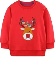 [WRHPZW] Toddler Girl Boy Sweatshirts Halloween Christmas Crewneck Long Sleeve Pullover Cotton Graphic Top Sweater Shirts