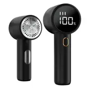Lint Pill Remover Battery Operated Fabric Shaver Digital Display-Black