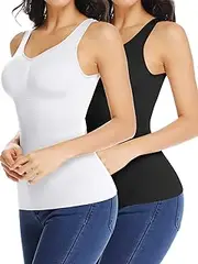 [Joyshaper] Women's Cami Shaper Tummy Control Padded Bra Camisole Cami Seamless Compression Tank Top Shapewear Body Shaper