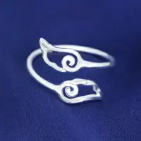 在飛比找樂天市場購物網優惠-925純銀戒指開口戒-創意設計翅膀造型生日情人節禮物女飾品7
