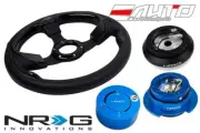 NRG 320mm Pilota Leather BK IN steering wheel 110H Hub Gen2.5 BL Release Lock BL